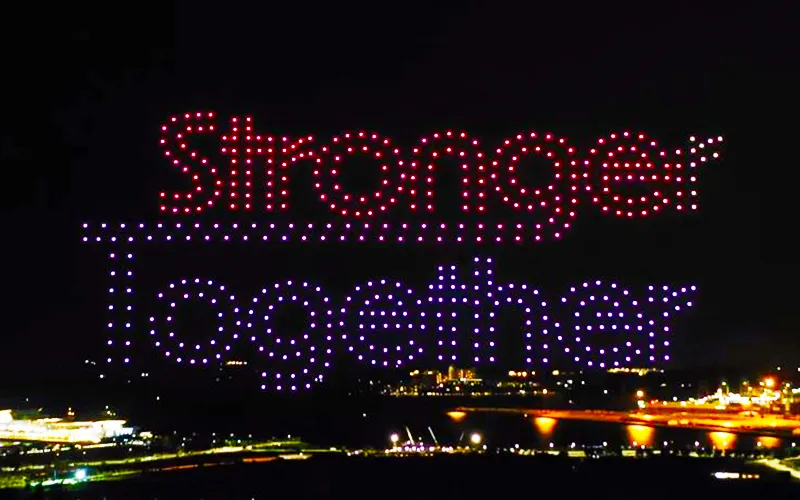 500 drones · Singapore · Celebration