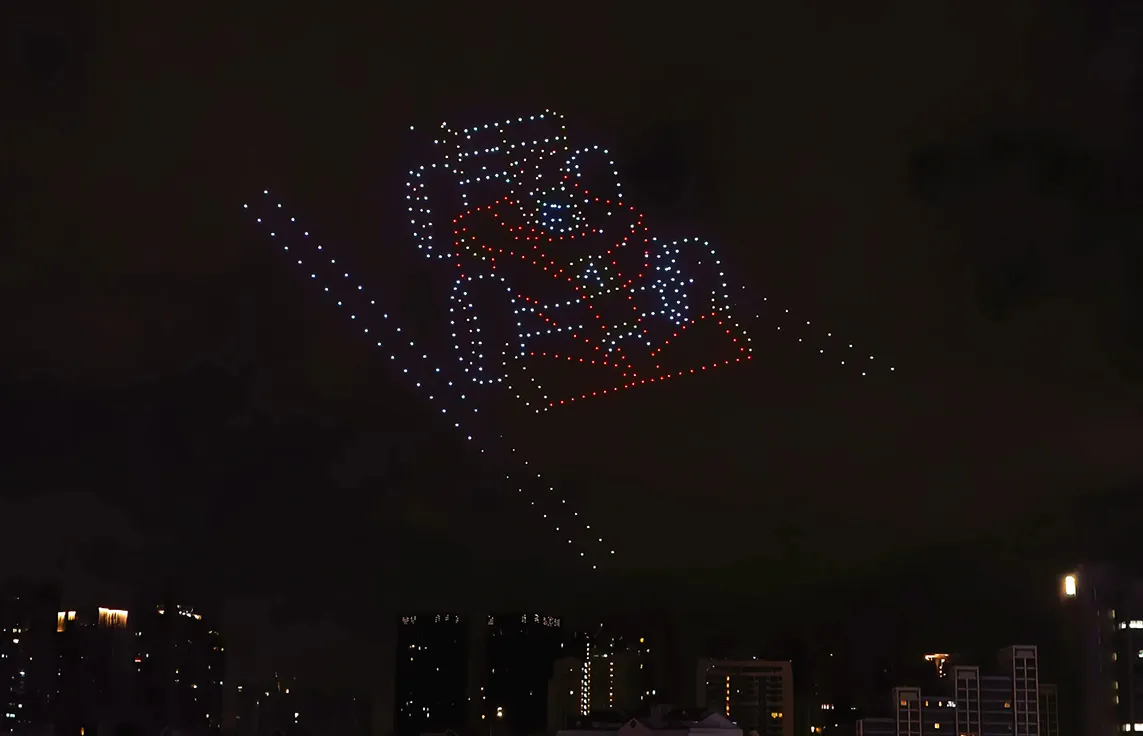 500 drones · Singapore · Sports events