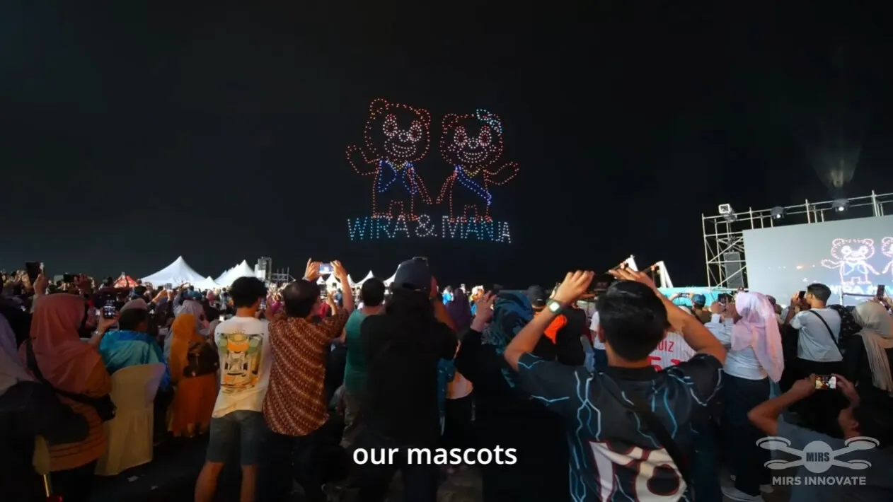 Mascot formation featuring Wira & Manja